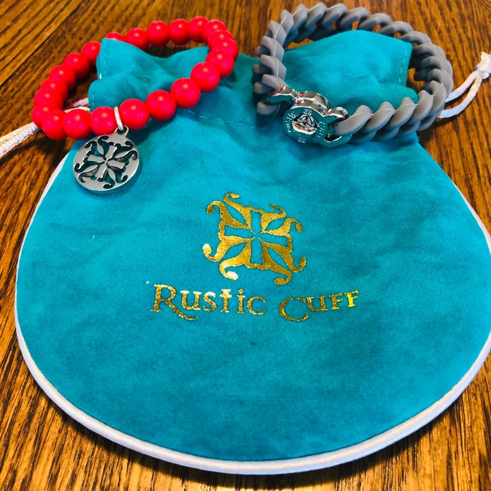 Rustic Cuff Red And Gray Bracelets - image 1